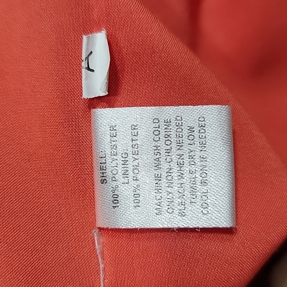 LOFT Size 2 Orange Pleated Mini Length Skirt, Lined, Excellent Used Condition - Picture 10 of 10